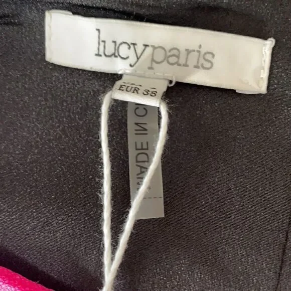 Lucy Paris Women’s Fuchsia and Black Size Small Mini Dress. New With Tags. NWT - Picture 7 of 11